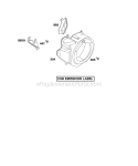 Blower Housing Diagram and Parts List for 118436-0115-B1  Briggs and Stratton Engine